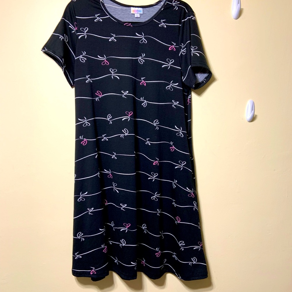 Breast cancer awareness midi length dress